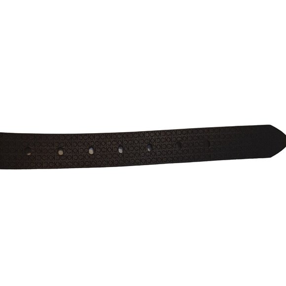 Small Calvin Klein Chocolate Brown Leather Belt Gold Buckle NEW main image 11